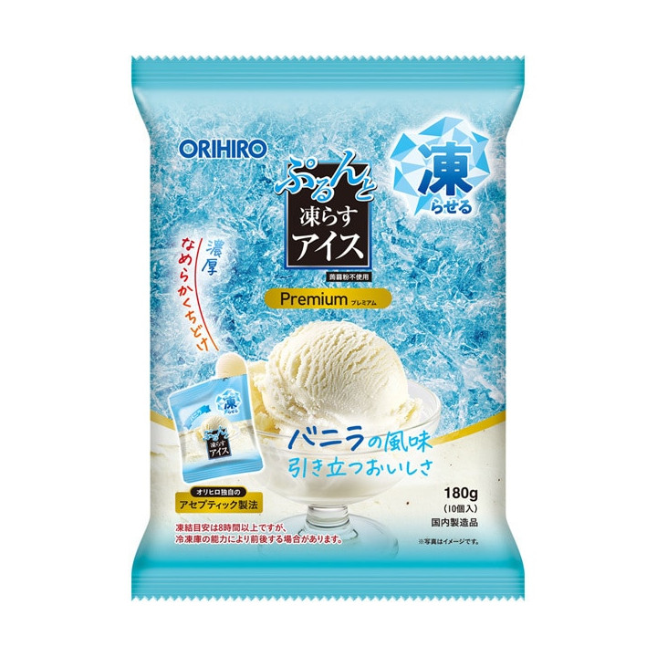 오리히로 ORIHIRO 곤약젤리 얼어붙는 아이스 프리미엄 카페 바닐라 20g×10개입