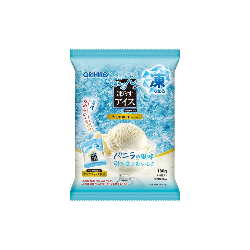 오리히로 ORIHIRO 곤약젤리 얼어붙는 아이스 프리미엄 카페 바닐라 20g×10개입