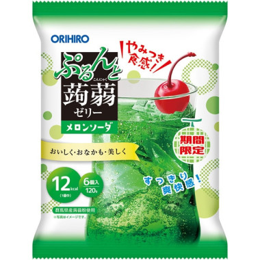 오리히로 ORIHIRO 곤약젤리 蒟蒻 멜론 소다 20g×6개입